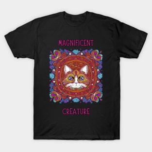 Beautiful, Colorful,  Bohemian Cat | T-Shirt
